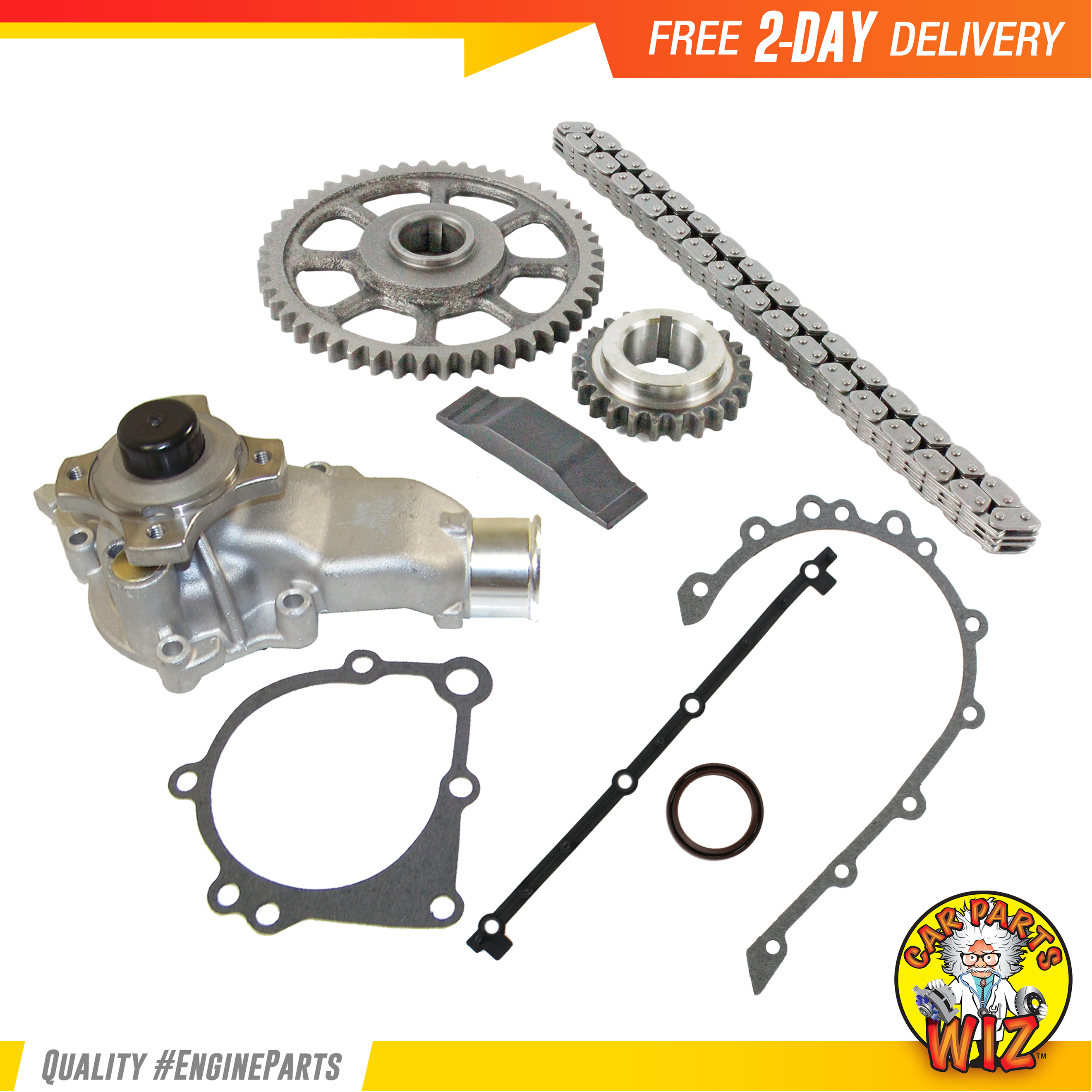 Timing Chain Kit Cover Gasket Set Water Pump Fits 9906 Jeep Grand 4.0L