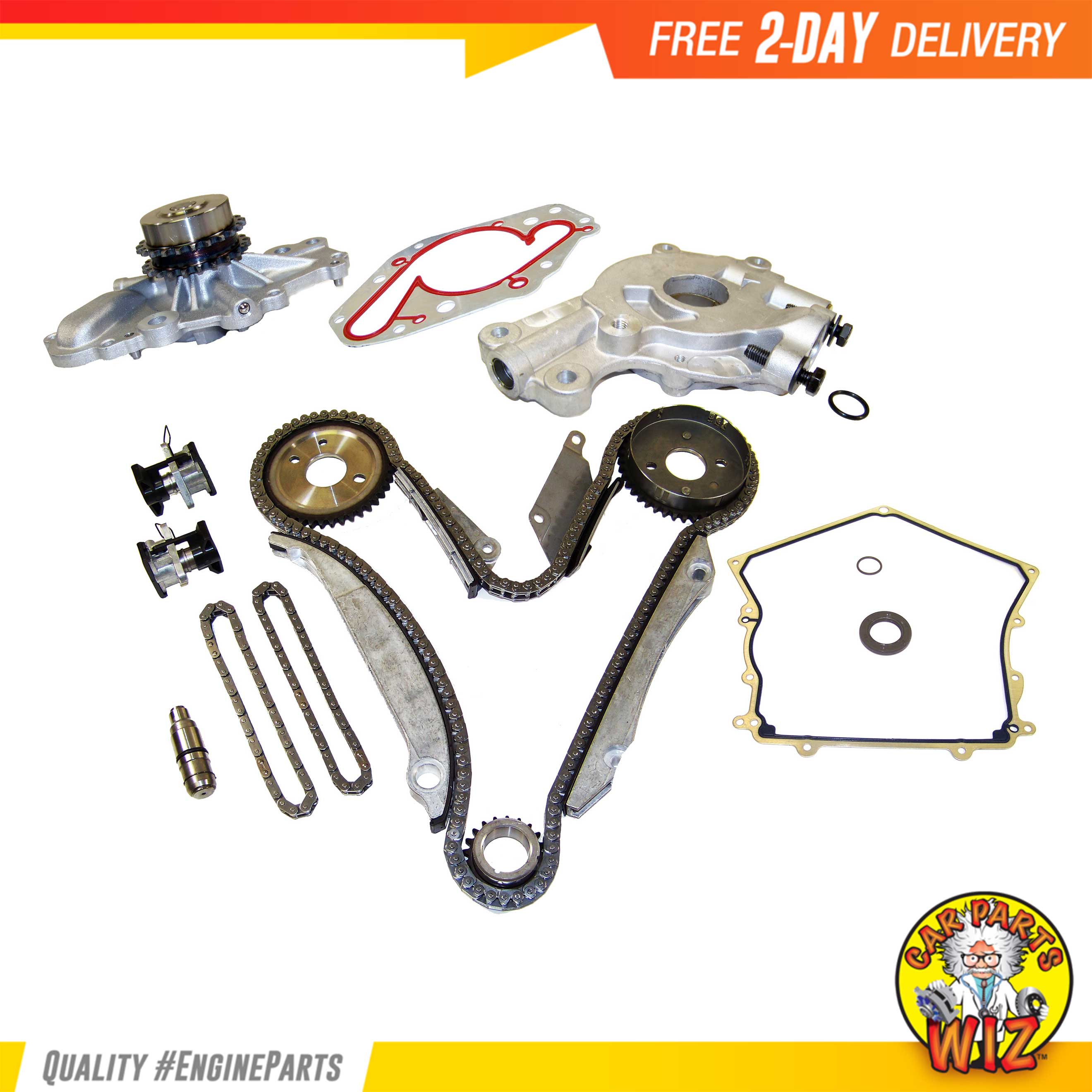 Timing Chain Kit Cover Gasket Set Water Oil Pump Fits 0002 Chrysler 2.7L DOHC eBay