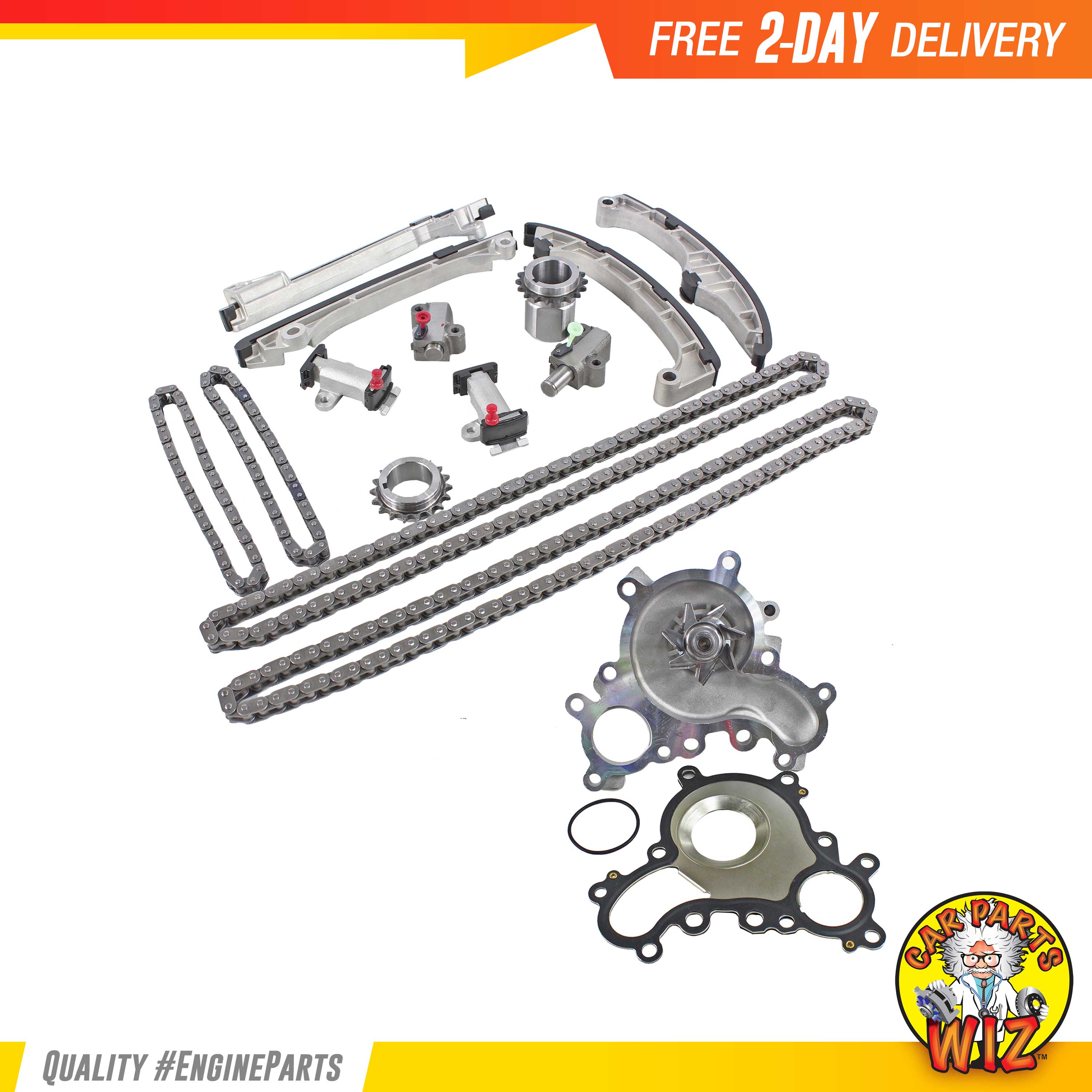 Timing Chain Kit & Water Pump Fits 0816 Toyota Tundra 4.6L V8 DOHC 32v
