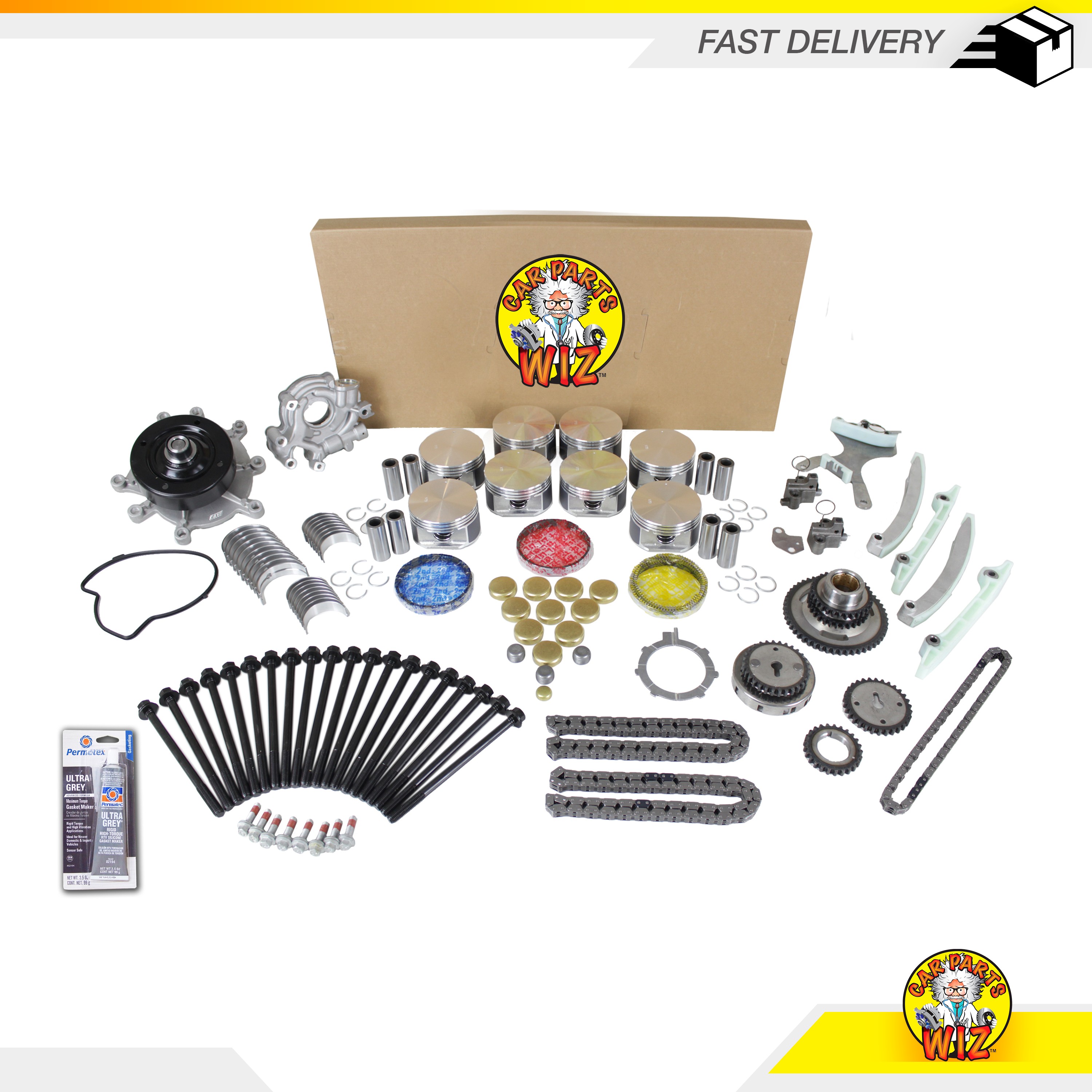 Master Engine Overhaul Rebuild Kit Bolts Fits 9903 Jeep Dodge 4.7L