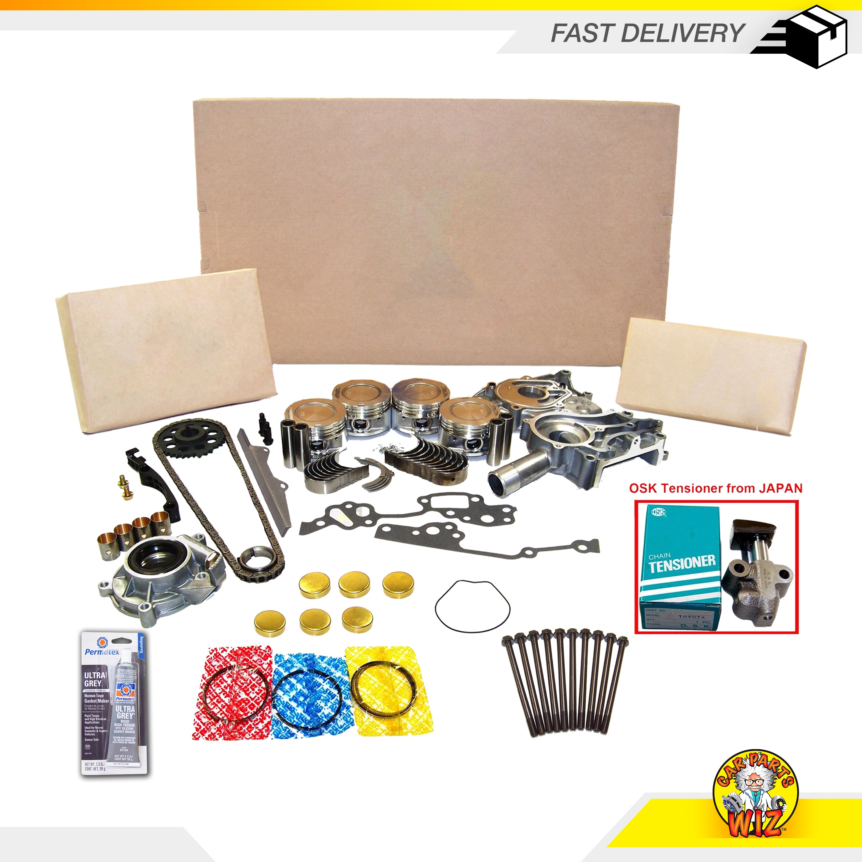 Master Engine Rebuild Kit Head Bolts Fits 8595 Toyota 2.4L SOHC 22R eBay