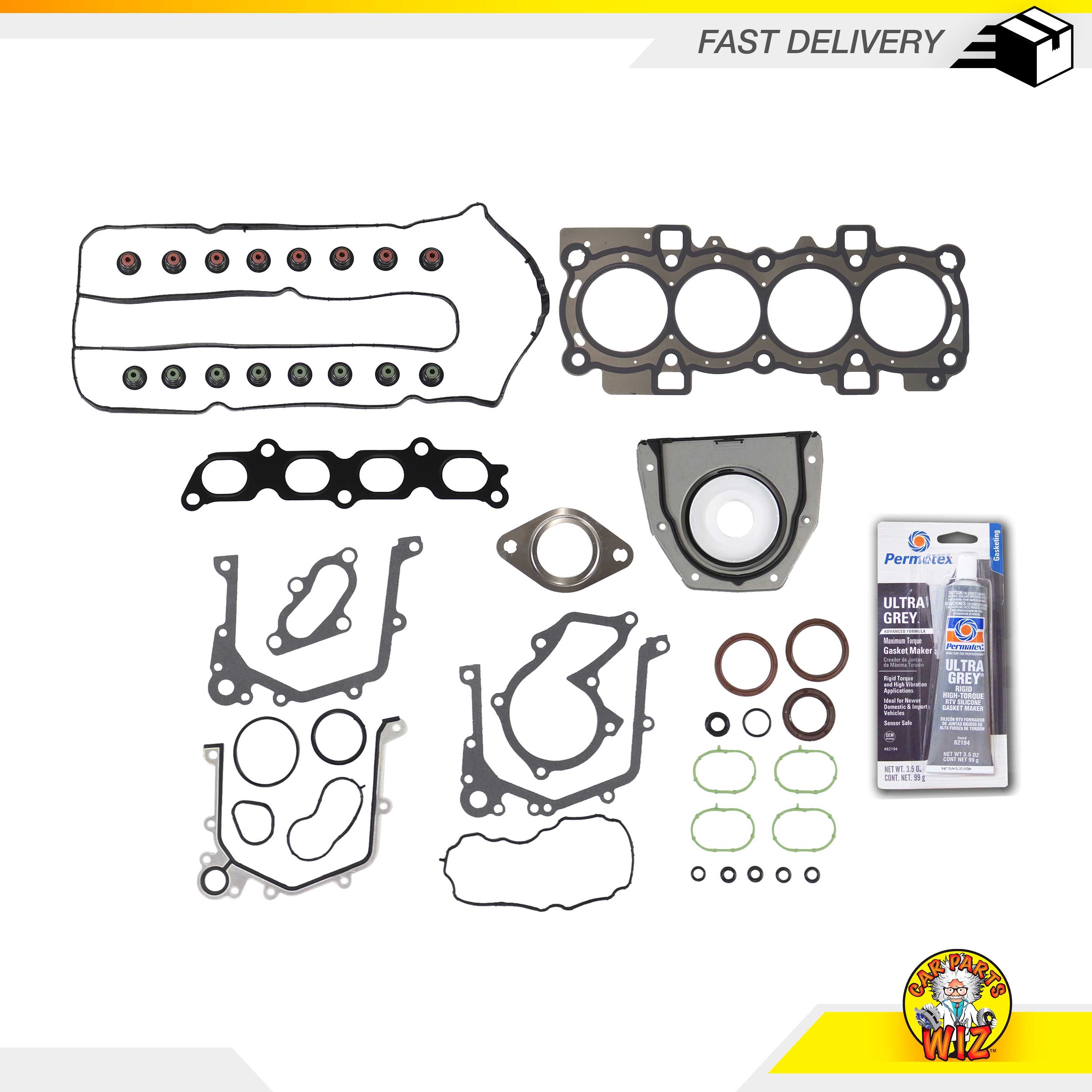 DNJ FGS6088 Full Gasket Set For 1981-1983 Nissan 280ZX 2.8L L6 SOHC Engine (L28E) - Complete Overhaul Kit