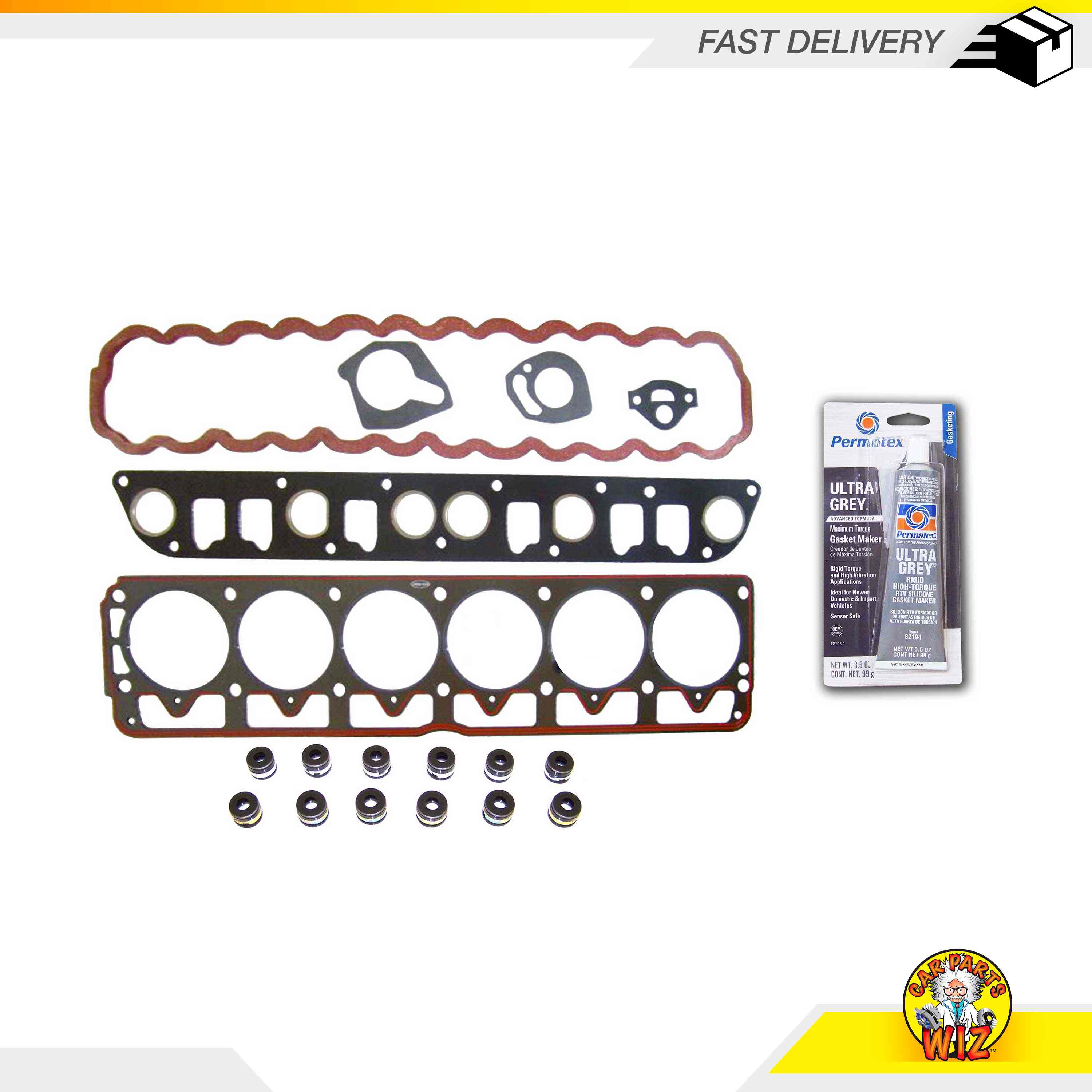 Graphite Head Gasket Set Fits 8790 Jeep Cherokee Comanche 4.0L L6 OHV