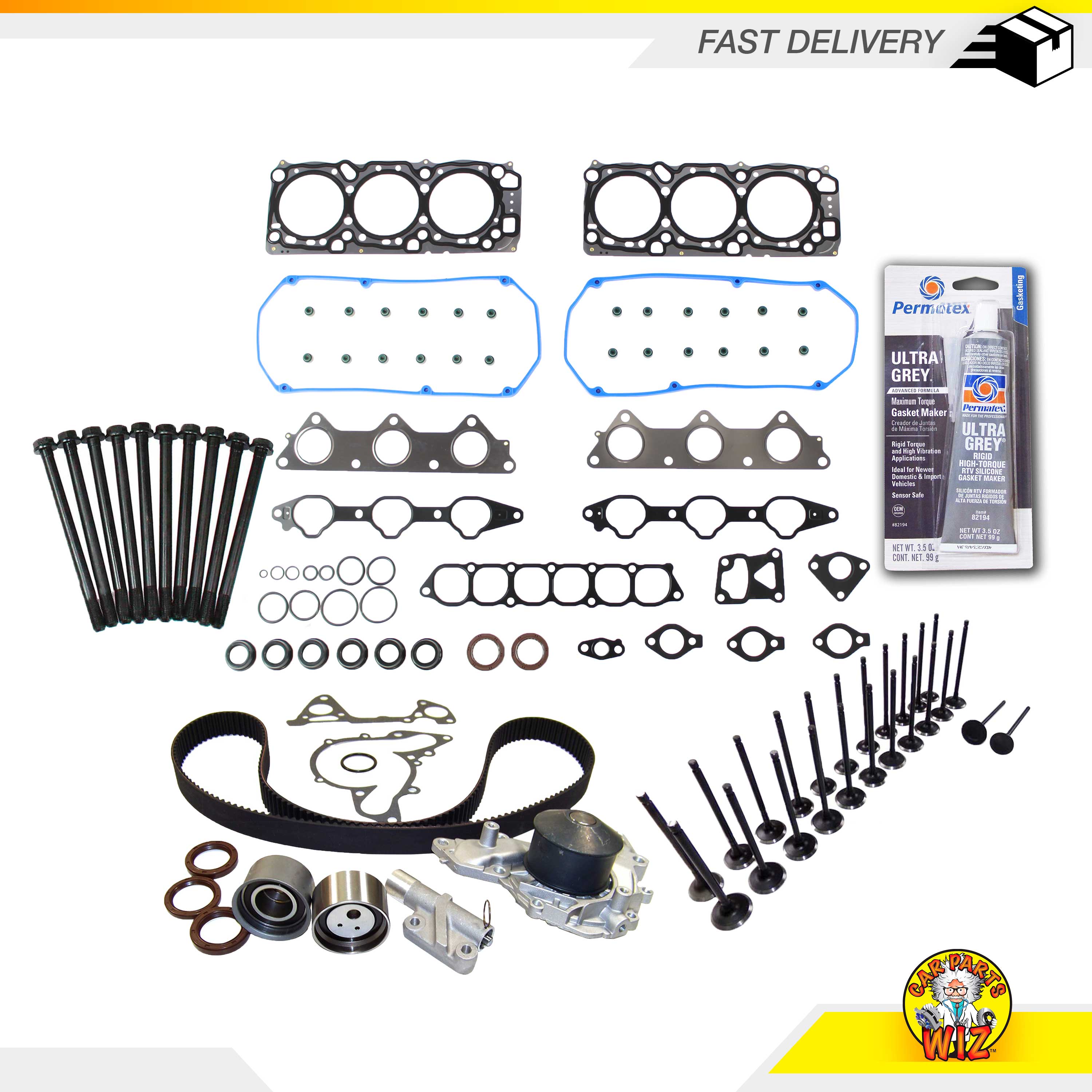 Head Gasket Set Timing Belt Kit Fit 99-05 Mitsubishi Dodge 3.0 6G72