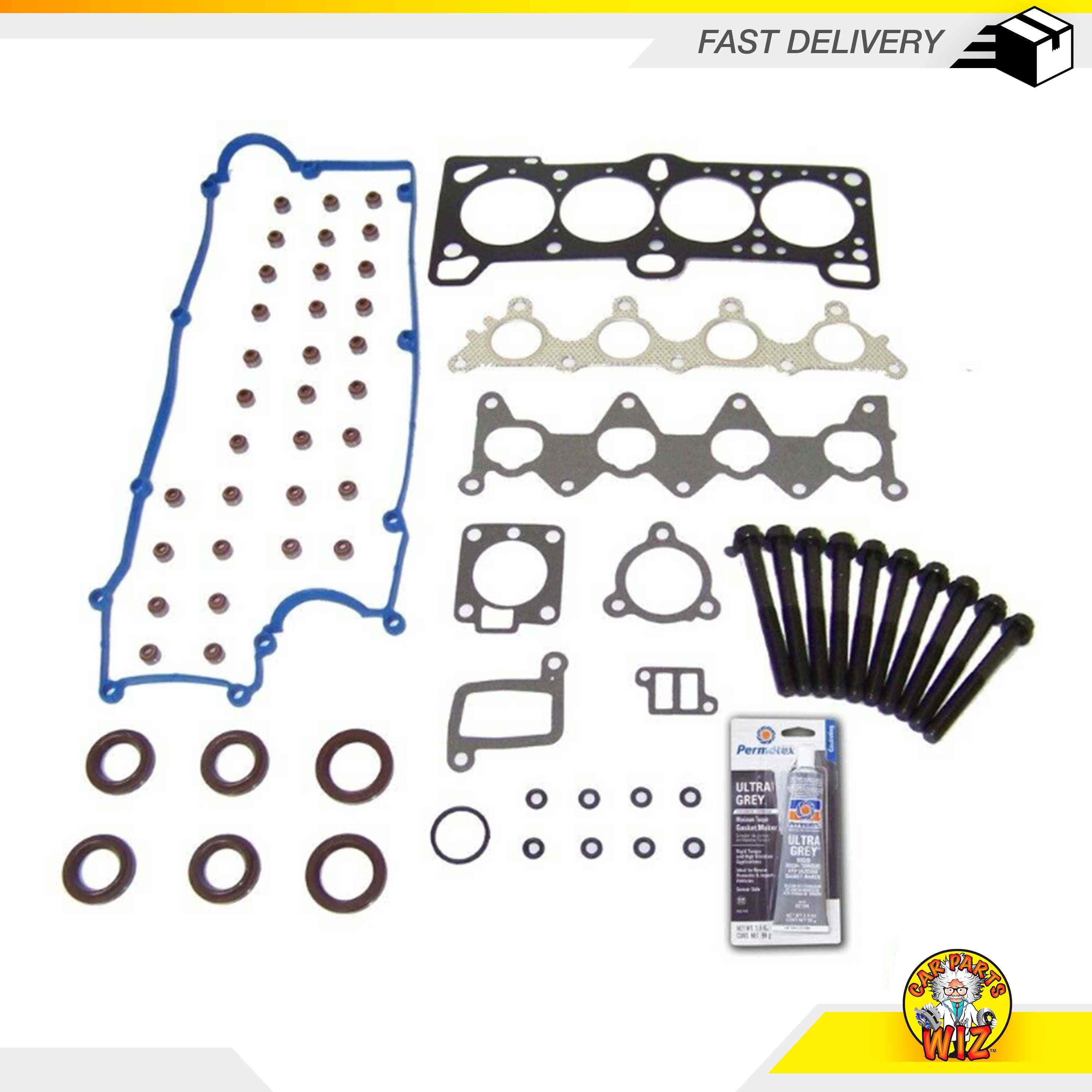 Head Gasket Set Bolts Fits 0611 Hyundai Accent Kia Rio 1.6L DOHC 16v