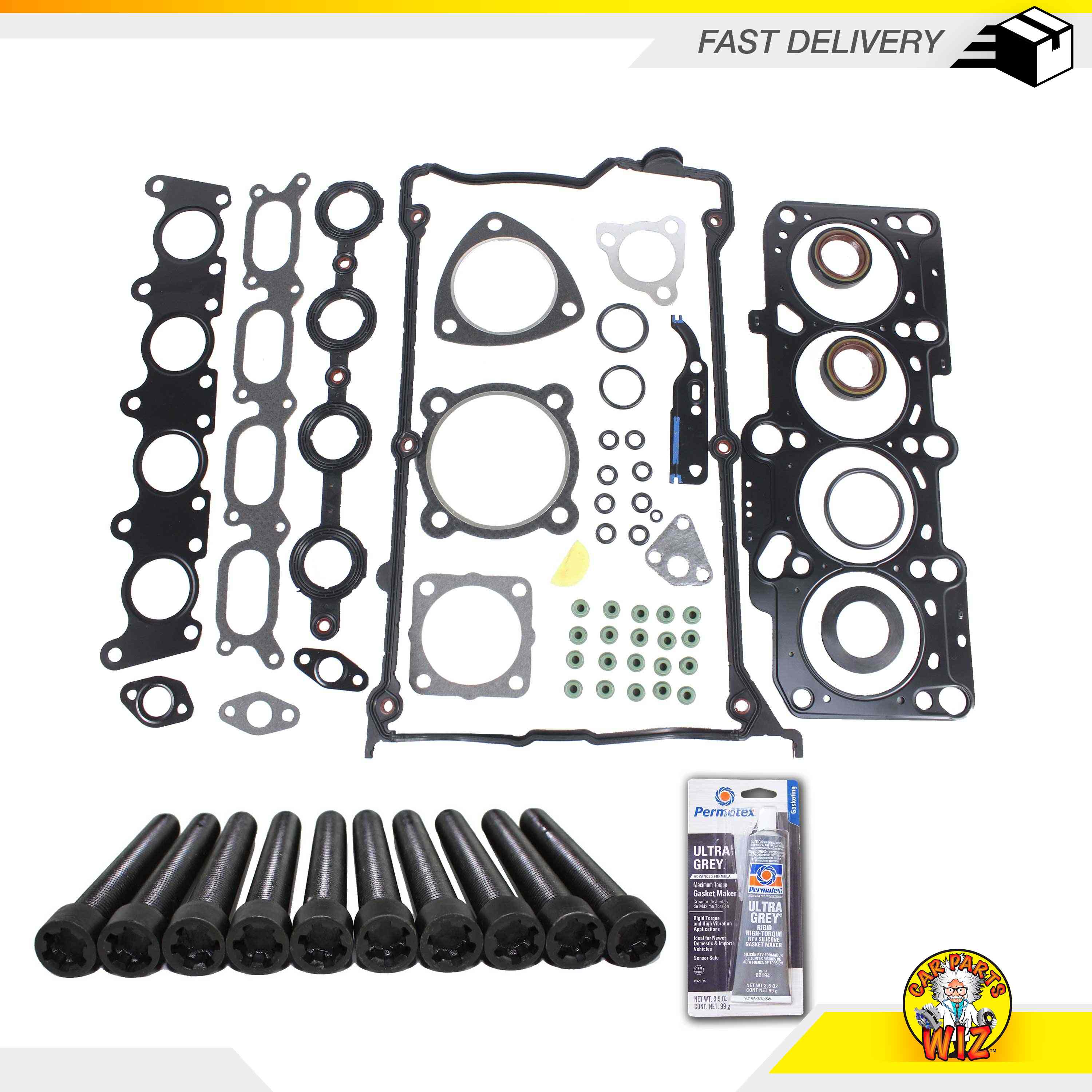 Head Gasket Set Bolts Kit Fits 9706 Audi A4 TURBO 1.8L DOHC 20v AEB