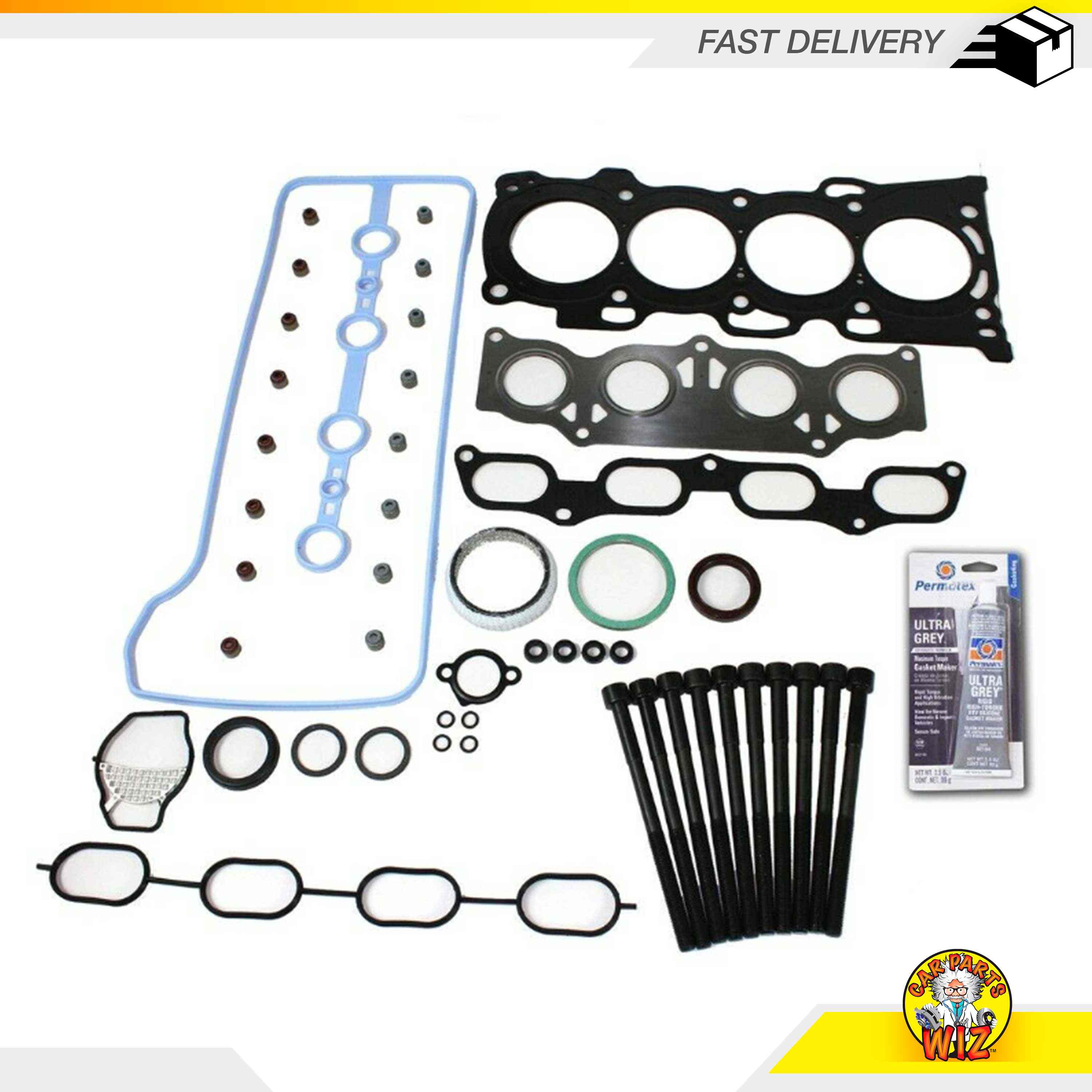 Head Gasket Set Bolts Fits 0106 Toyota Camry Rav4 Scion TC 2.4L DOHC