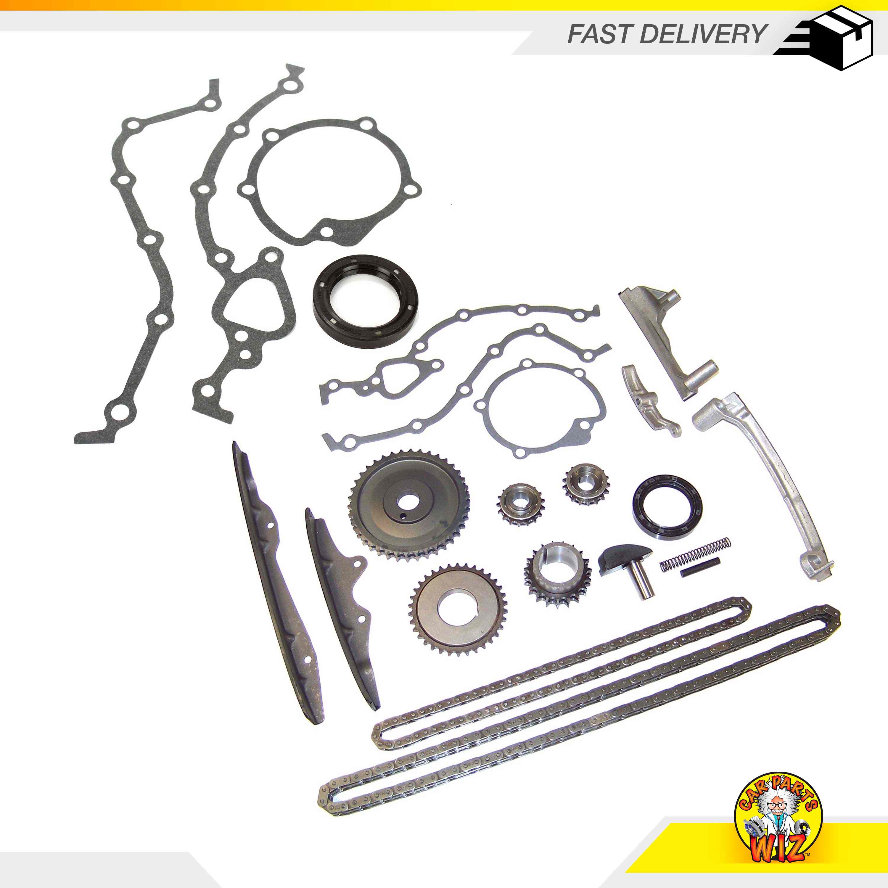 Timing Chain Kit Cover Gasket Set Fits 8189 Dodge Mitsubishi 2.6L SOHC