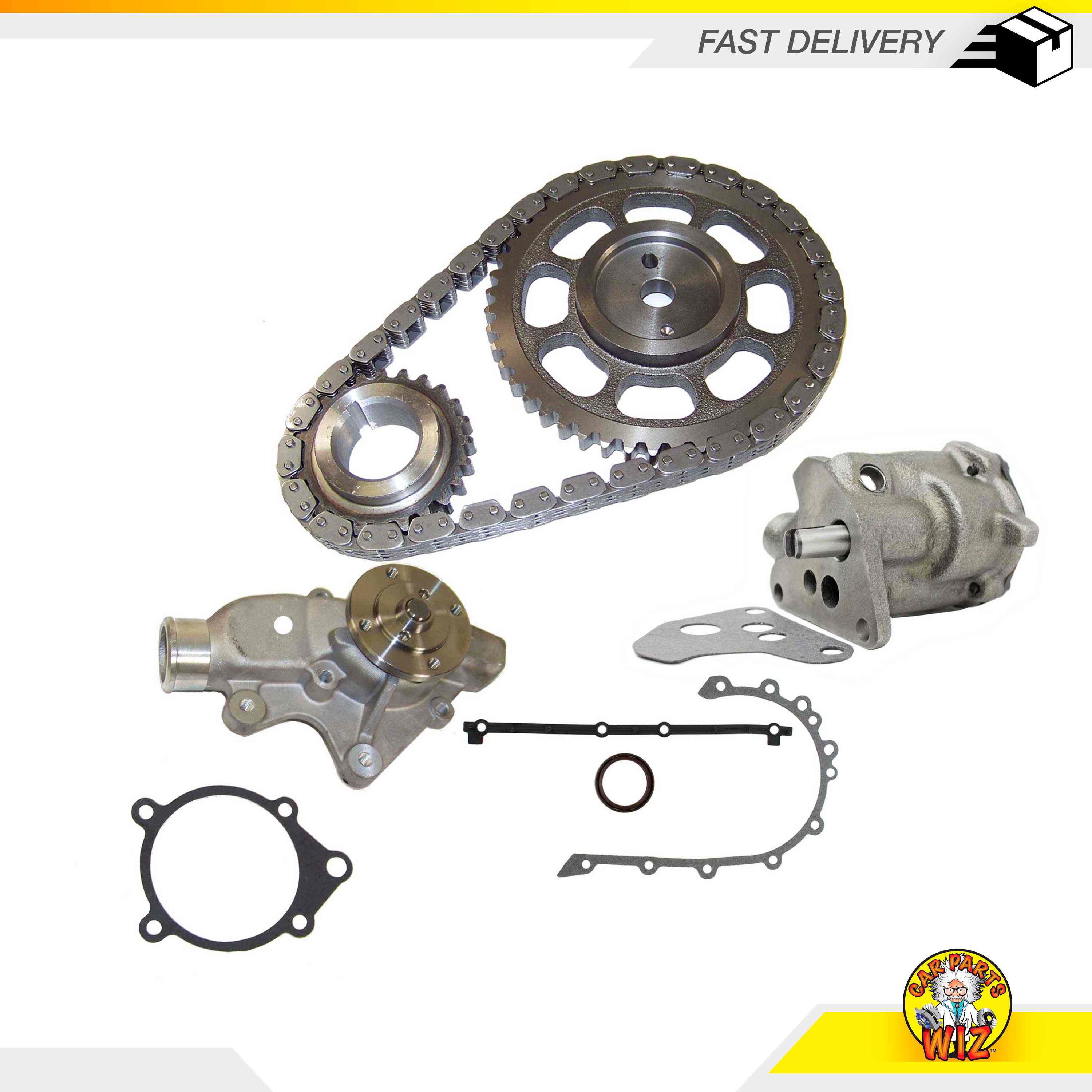 Timing Chain Kit Cover Gasket Set Water and Oil Pump Fits 9498 Jeep