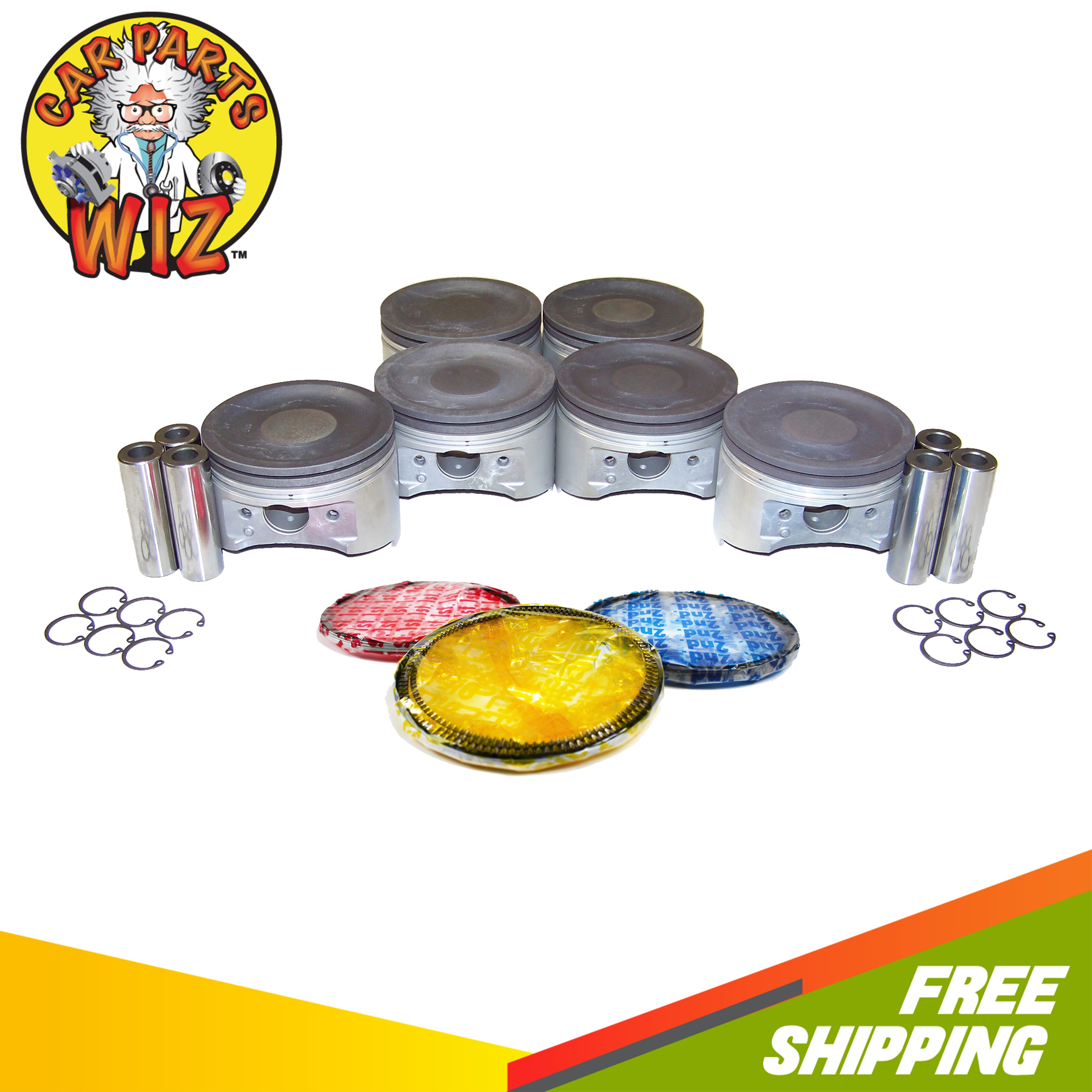 Dスペシャルカバー Engine Pistons and Rings Fits 97-04 Mitsubishi Montero