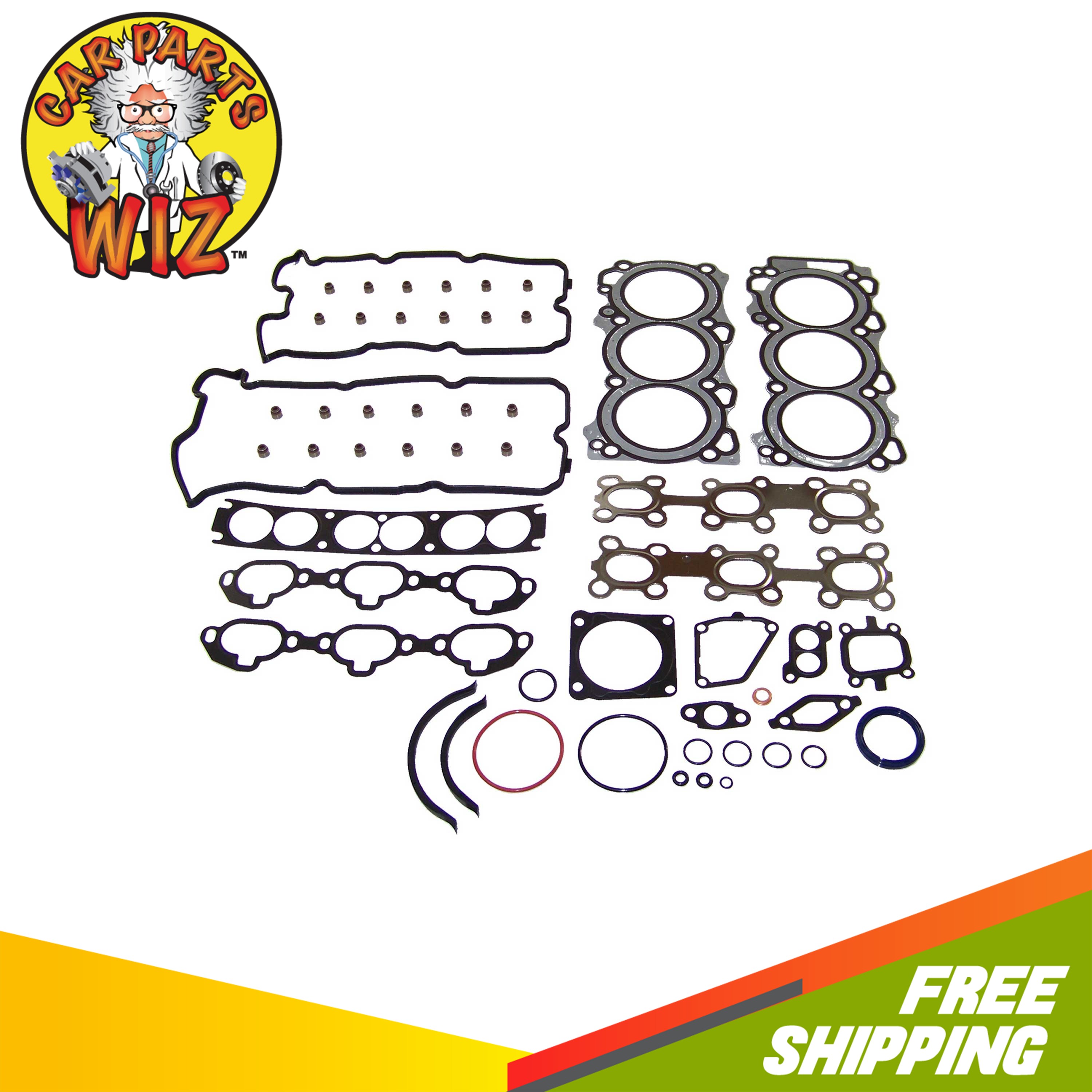 Full Gasket Set Exhaust Intake Valves Guides Fits 0104 Nissan 3.5L 24v