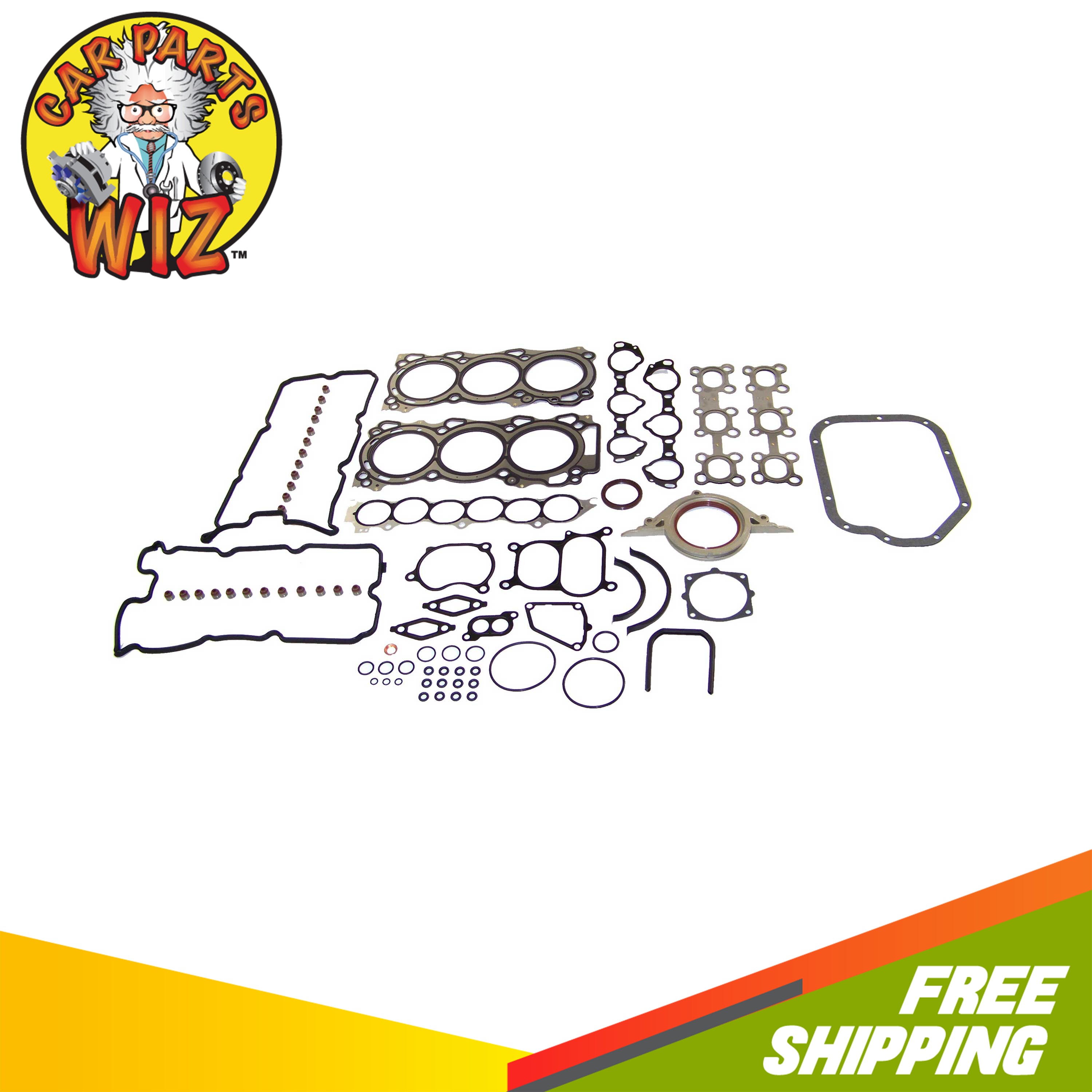 FULL GASKET SET Timing Chain Exhaust Intake Valves Guides Bolts Fits