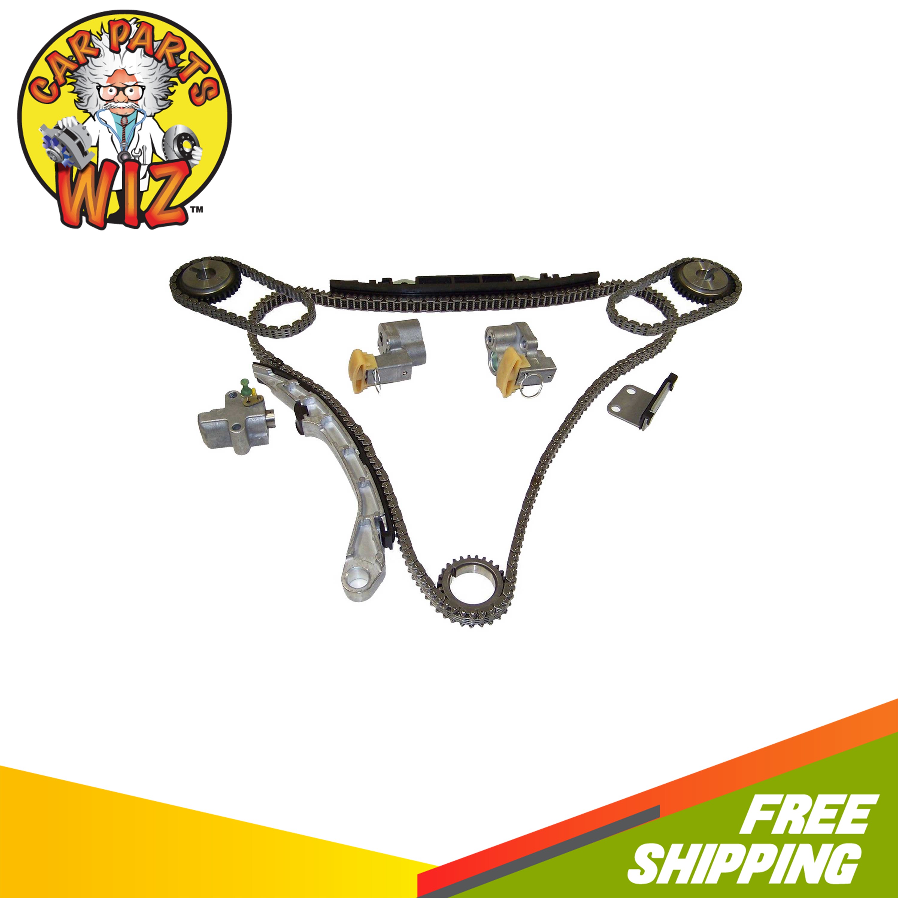 Full Gasket Set Timing Chain Exhaust Intake Valves Guides Bolts Fits