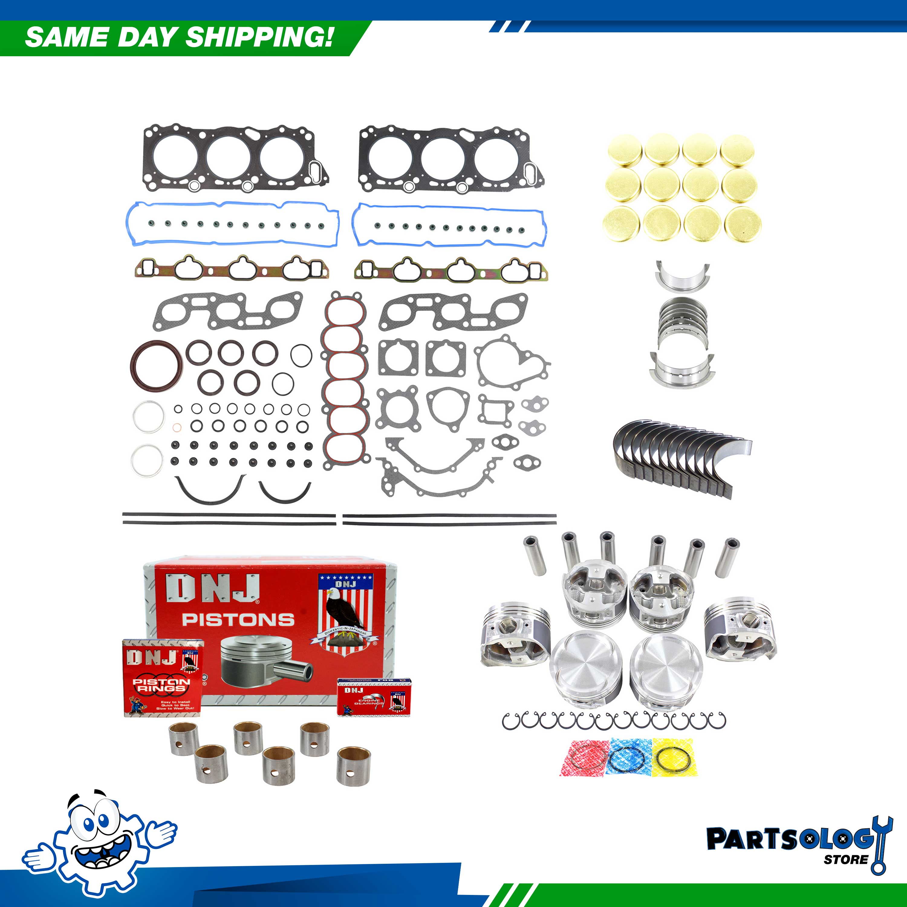 DNJ EK631 Engine Rebuild Kit For 90-96 Nissan 300ZX 3.0L V6 DOHC