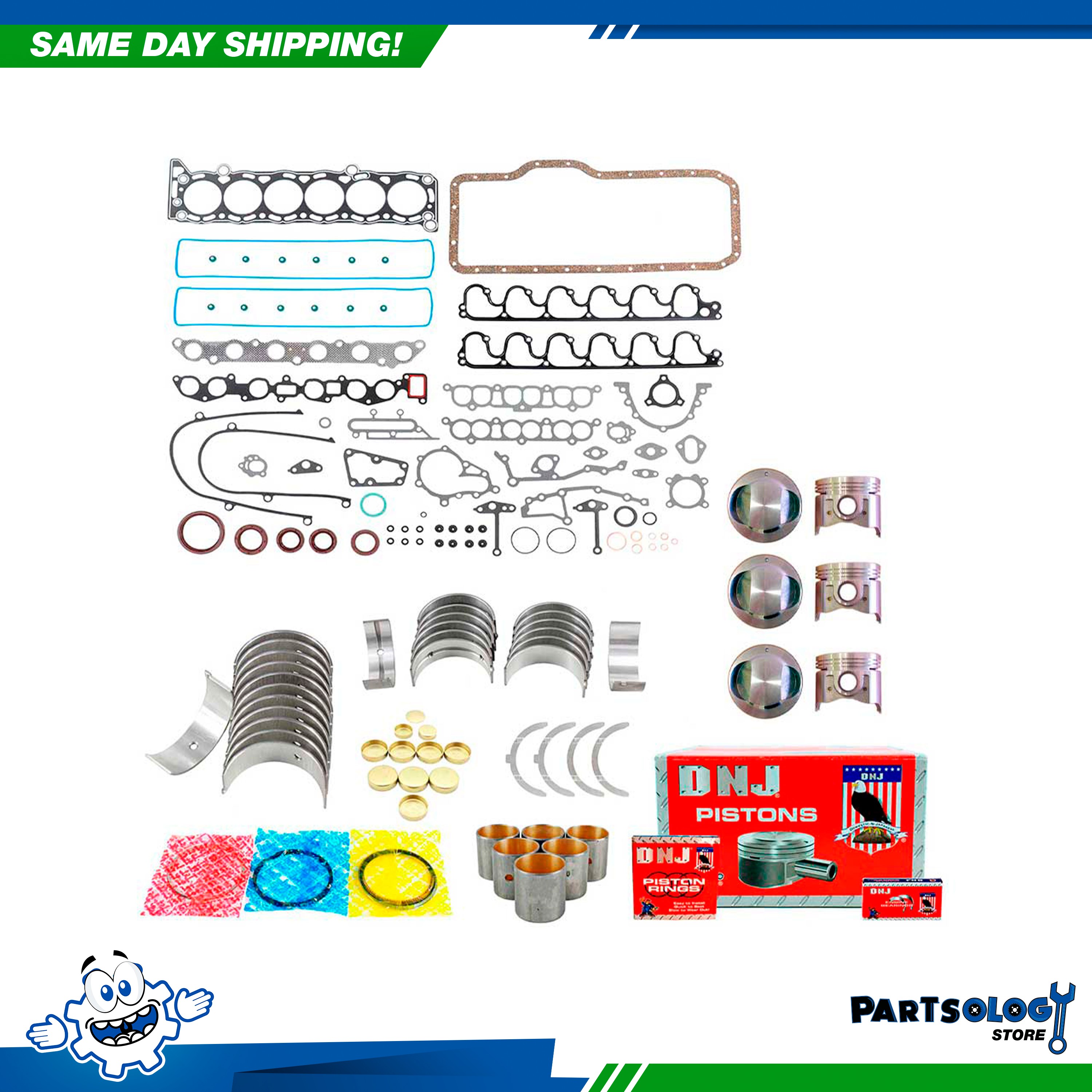 DNJ EK941 Engine Rebuild Kit For 84 88 Toyota Celica Cressida 2 8L L6 