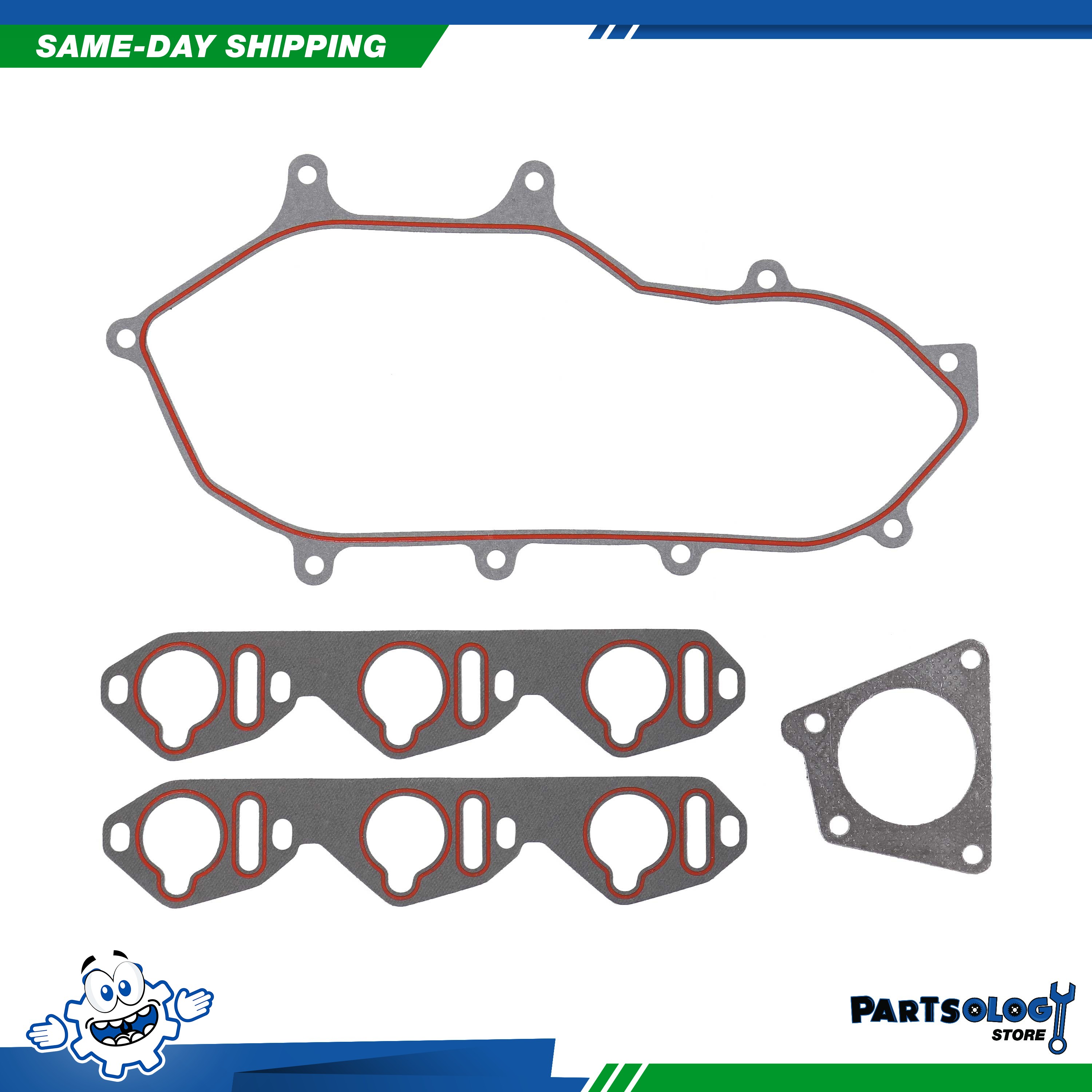 DNJ EG602 Exhaust Manifold Gasket Set For 1980-1989 Nissan 200SX, 510, 720 – Fits 2.0L-2.4L L4 SOHC Engines