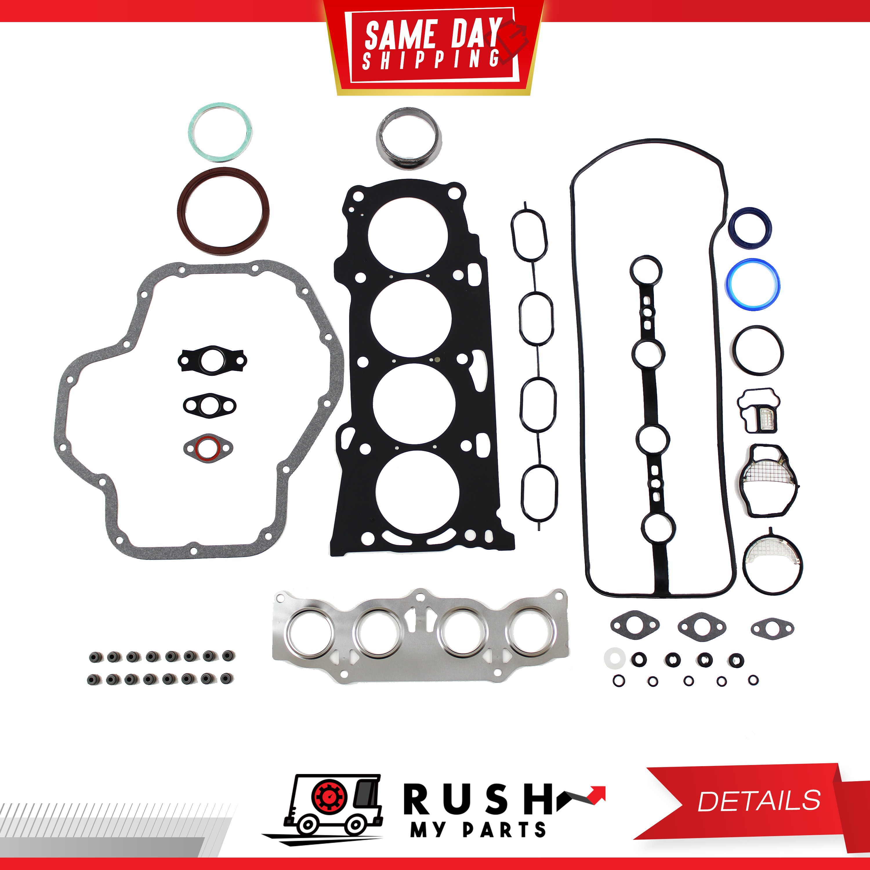 DNJ Engine Re-Ring Kit RRK932 For Toyota Camry Corolla 2.4L 2007-2015 - Includes Bearings & Gaskets