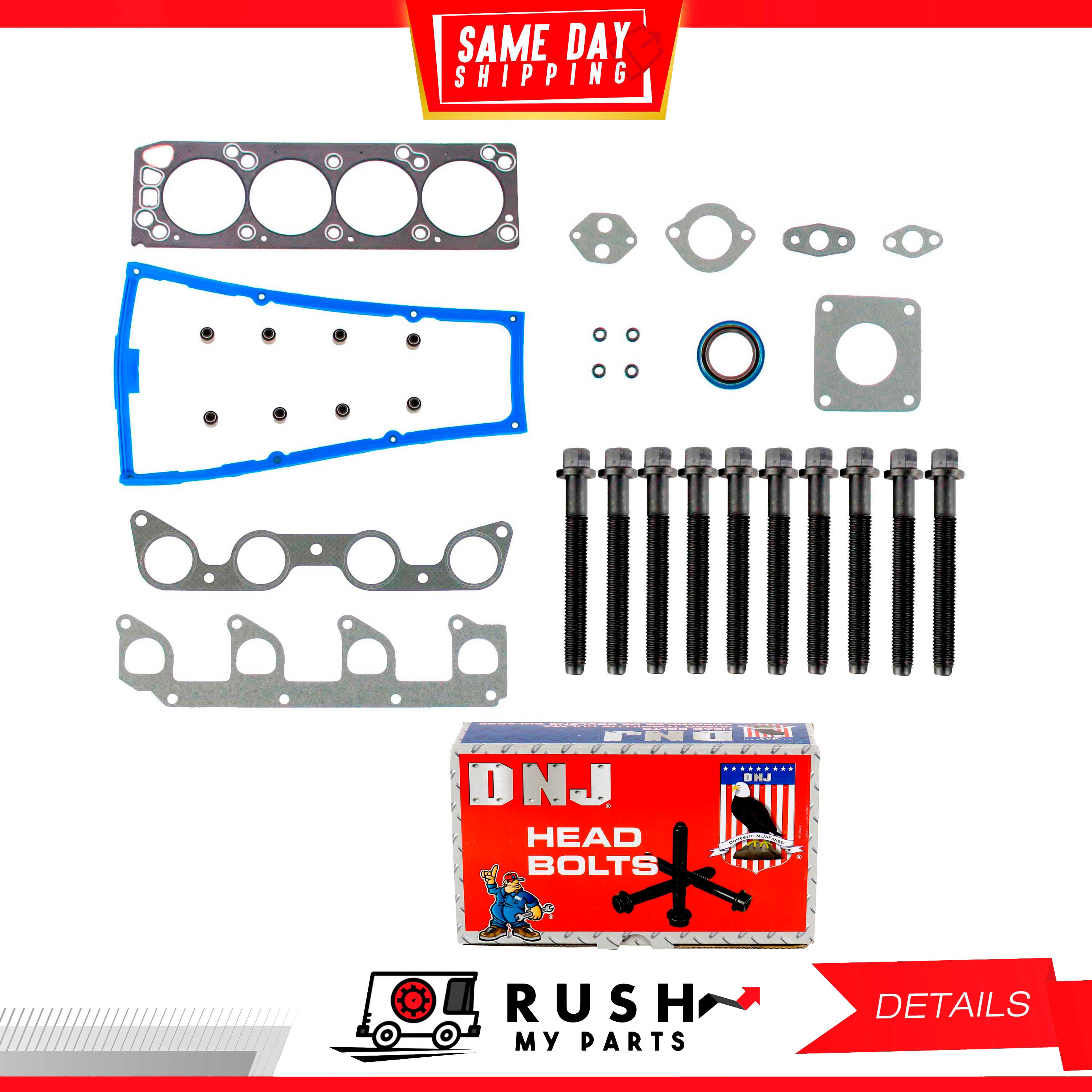 Engine Cylinder Head Set with Head Bolt Kit Fits 12-18 Ford Lincoln