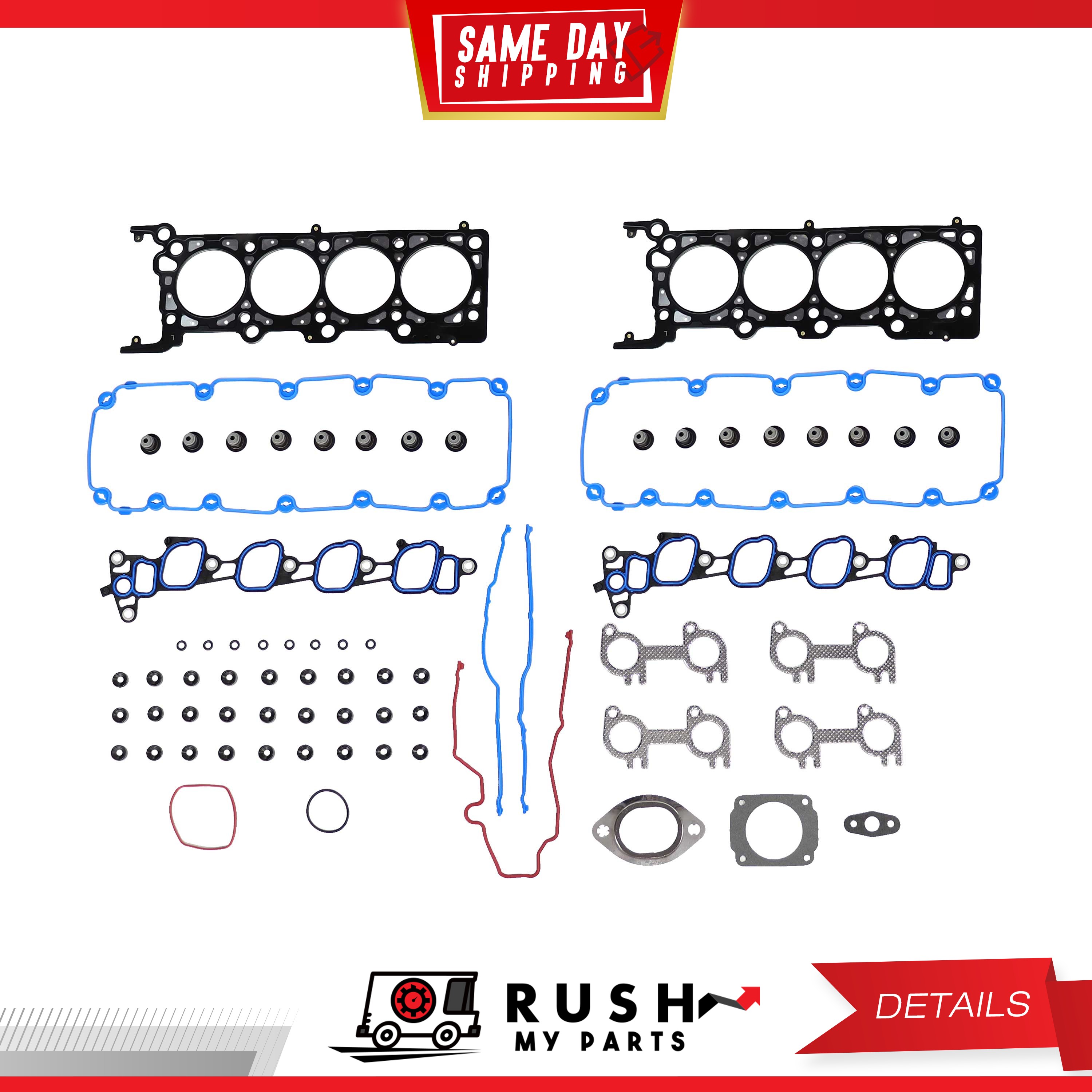 DNJ EK4157B Engine Rebuild Kit For 9900 Ford Mustang 4.6L V8 SOHC 16v