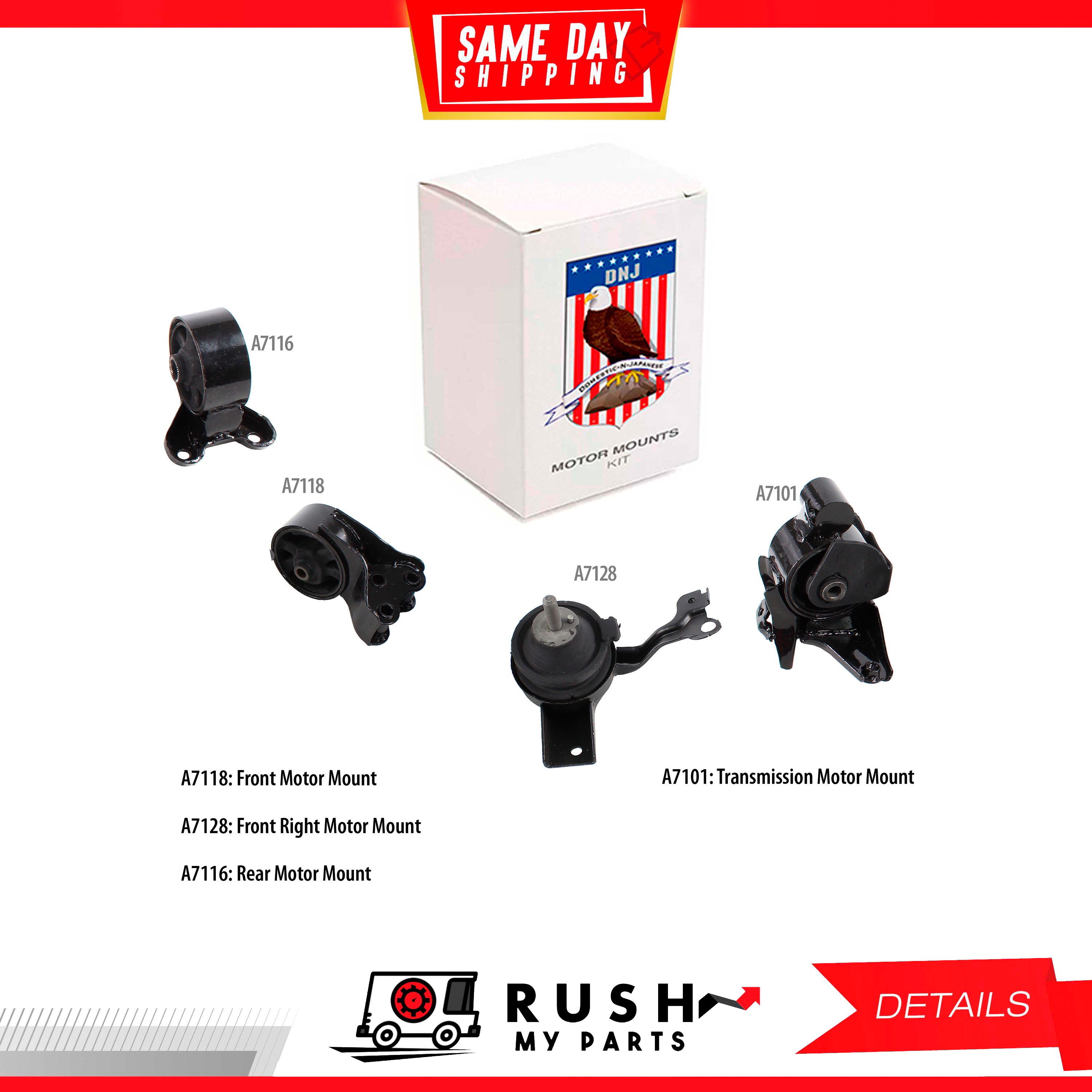 01-06 NEW Motor & Trans Mount Kit For Hyundai 2.0L L4 DOHC 16v DNJ