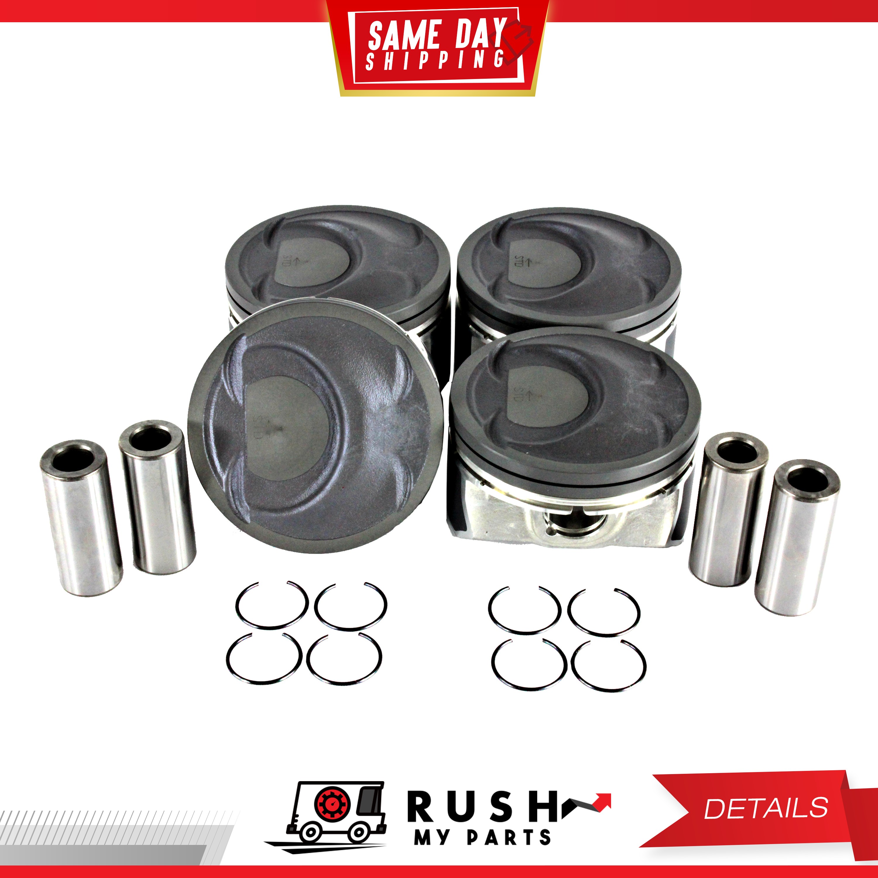 DNJ P193.20 Oversize Complete Piston Set For 1116 Kia Forte 1.8L L4